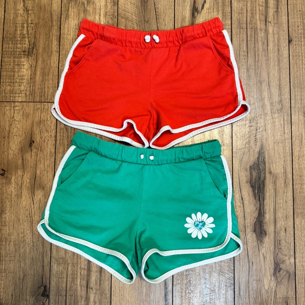 Old Navy Red and Green Active Shorts Set